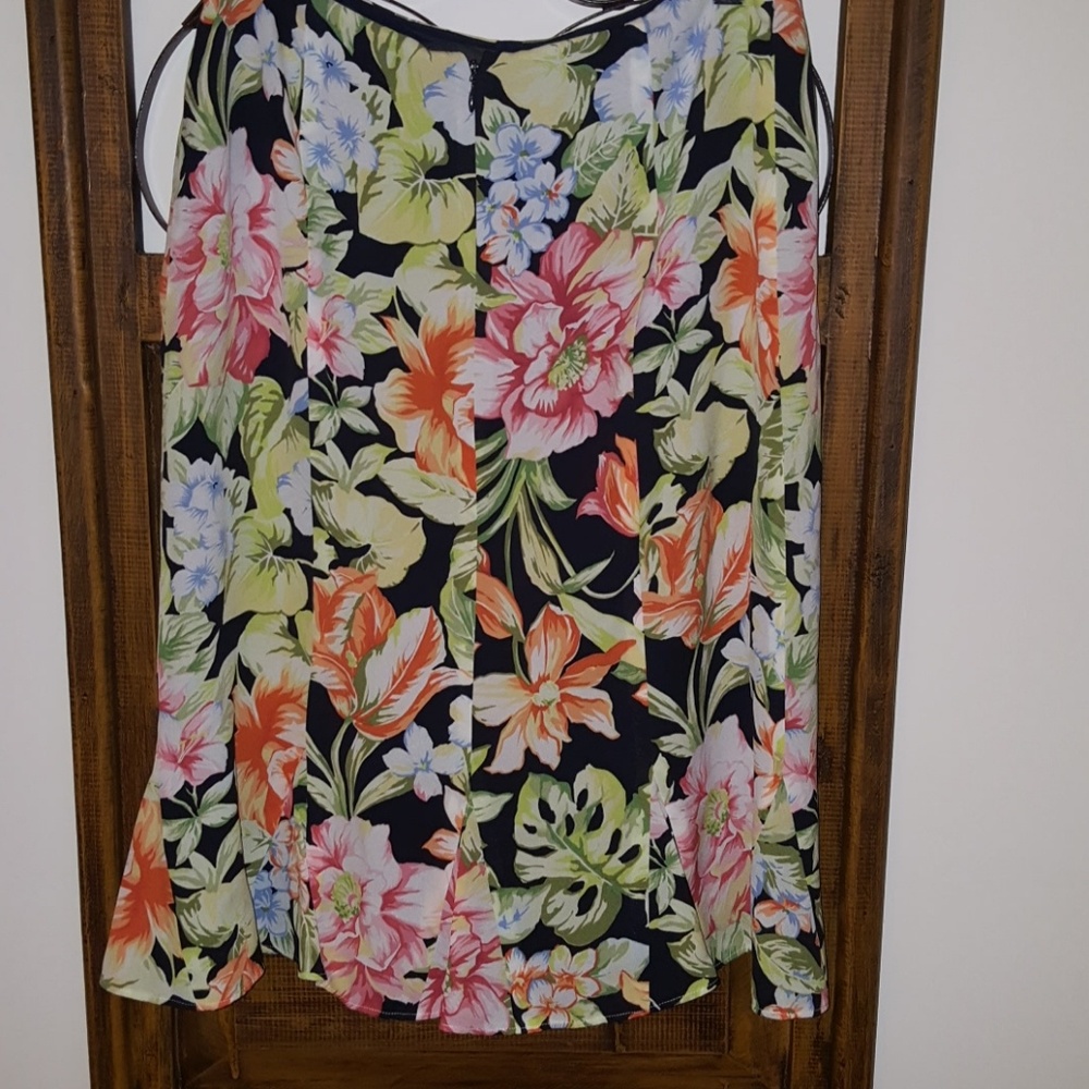 Talbots pure silk floral skirt - Picture 6 of 8